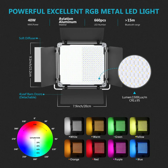 Neewer 660 RGB LED Video 2-Light Kit - The Camera Exchange