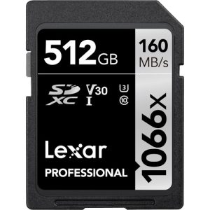 Lexar SD Pro 1066x 512GB SDXC UHS-I Memory Card