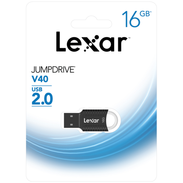 Lexar® JumpDrive® V40 16GB USB 2.0 Flash Drive