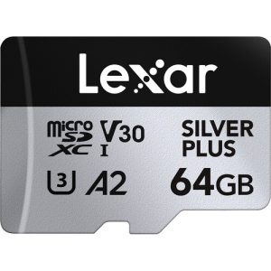 Lexar® 64GB Professional SILVER PLUS microSDXC™ UHS-I Card